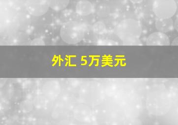 外汇 5万美元